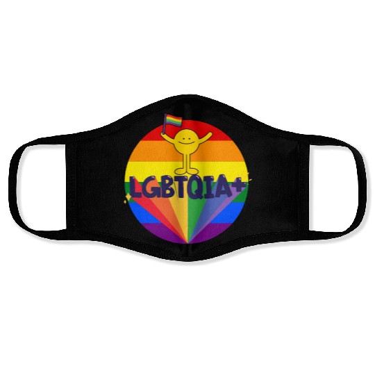 LGBTQIA flag color - Pride quote lgbt community Face Masks