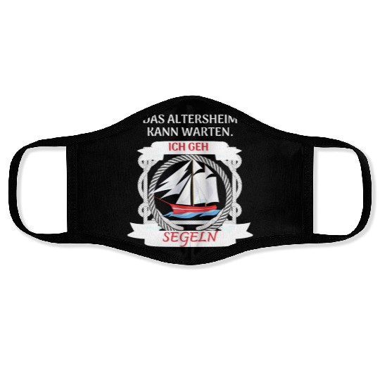 Sailing Sailor Boat Sailing Boat Men's Retirement Face Masks