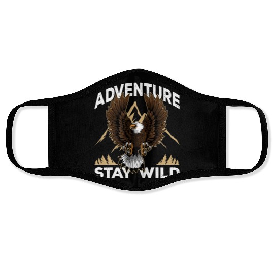 Adventure Lover Bald Eagle Natural Park Camping Face Masks