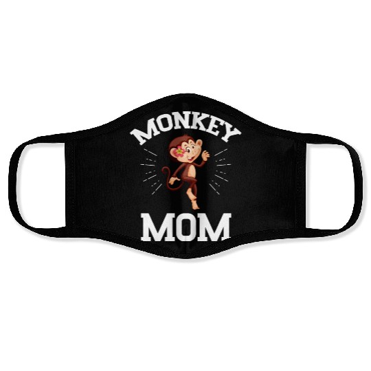 Monkey Mom Mothers Day Best Mama Ever Animal Ape Face Masks