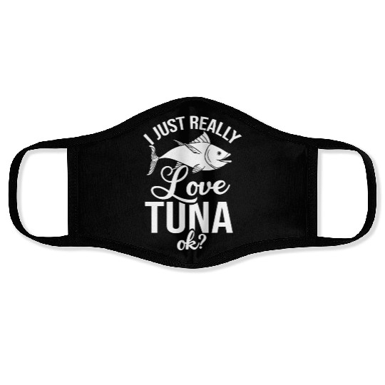 Red Tuna Fish Bluefin Fishing Salad Face Masks