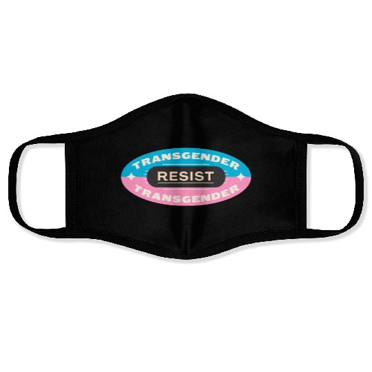 trans pride resist Face Masks