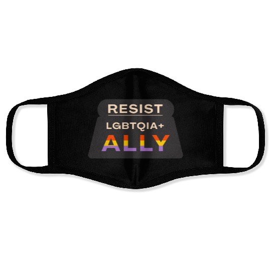 Resist pride Face Masks