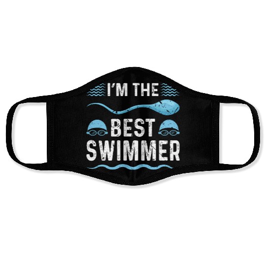Swim Dad Fathers Day Swimmer Face Masks