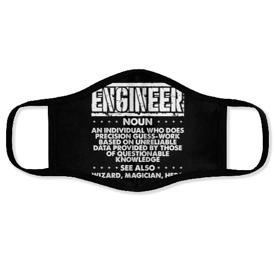 Engineer Gifts Precision Guesswork Wizard Face Masks