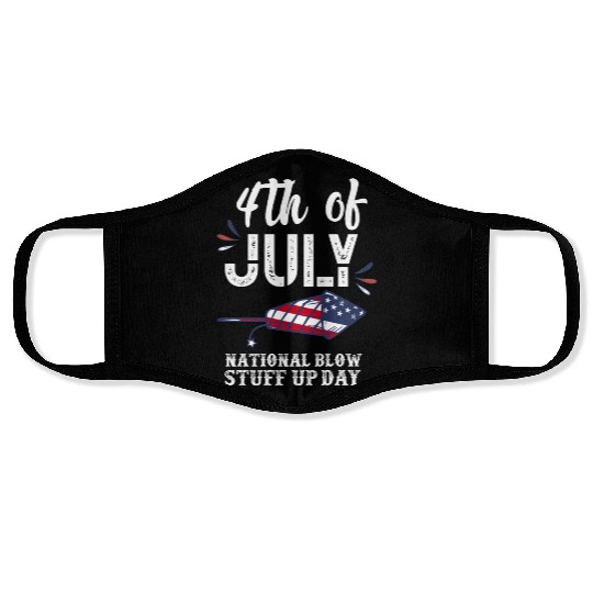 July 4th National Fireworks Day Face Masks