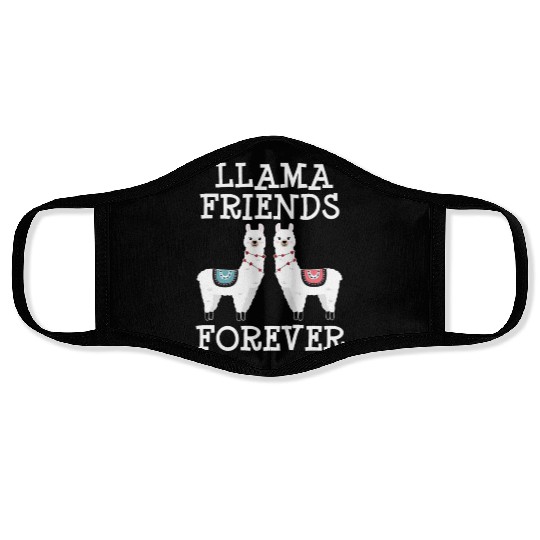 Llama Friends Girls Women Llama Friendship Face Masks