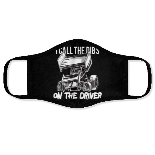 Sprint Car Mom Dirt Track Racing Racing Race Day Face Masks