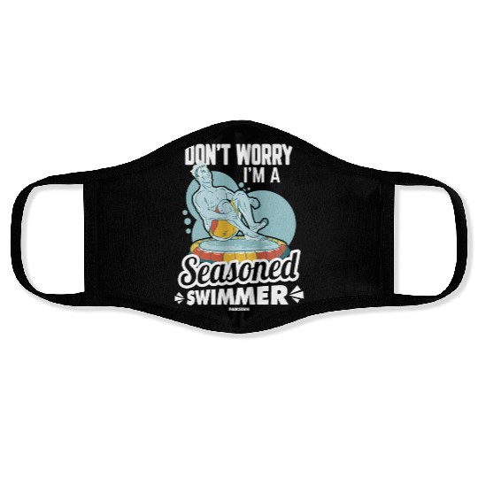 Swimming lifeguard swimming course outdoor pool gi Face Masks