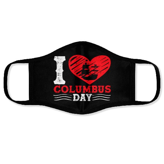 Columbus Day Italian Pride Face Masks