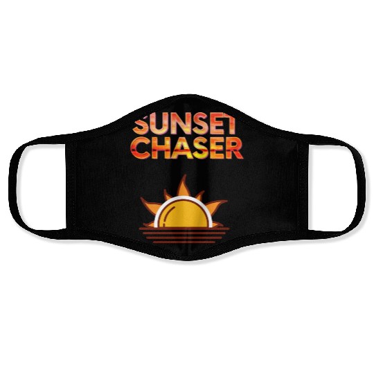 Sunset chaser Sun everywhere! Face Masks