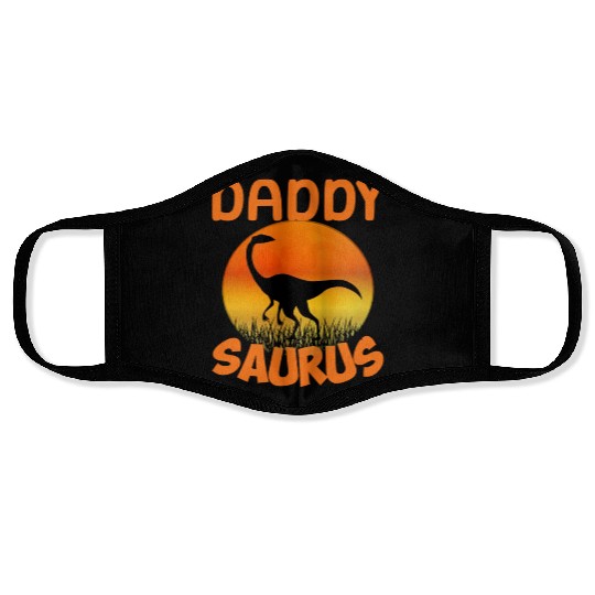 Daddysaurus Papasaurus Face Masks