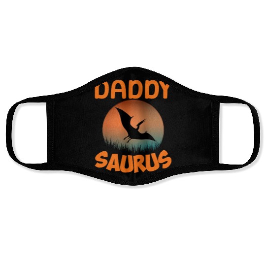 Daddysaurus Papasaurus Face Masks
