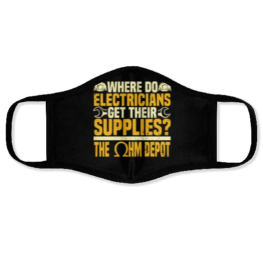 Electrician Electrical Engineer Lineman Face Masks