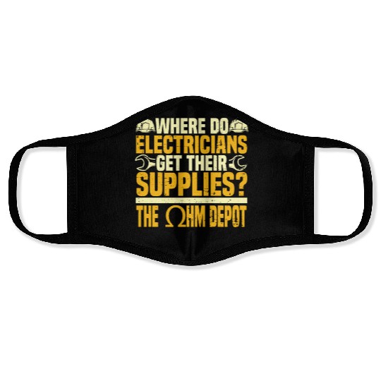 Electrician Electrical Engineer Lineman Face Masks