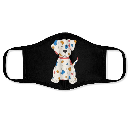 Cute and Colorful Dalmatian Dog Baby Face Masks