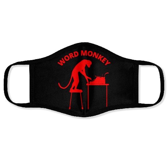 Word Monkey Face Masks