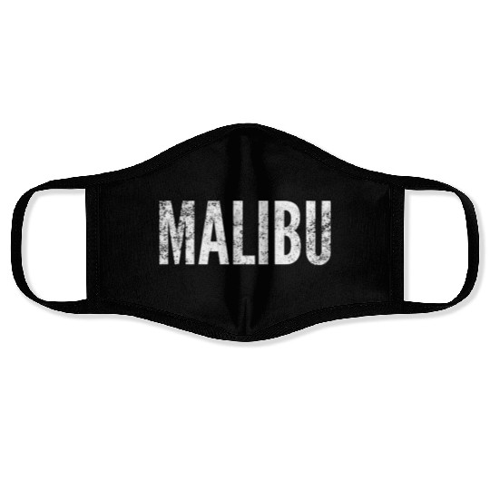 Malibu T Beach Surfing Malibu California Face Masks