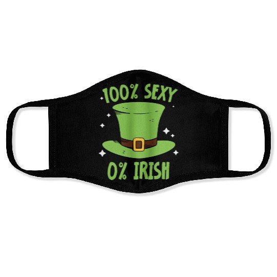 100 Percent Sexy 0 Percent Irish Gaelic Ireland Face Masks