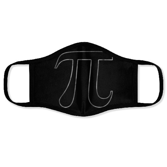 Silver Pi Symbol Face Masks