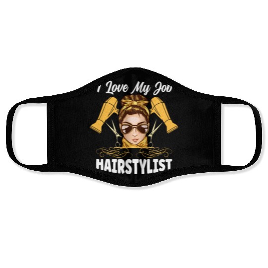 I Love My Job Hairstylist Face Masks