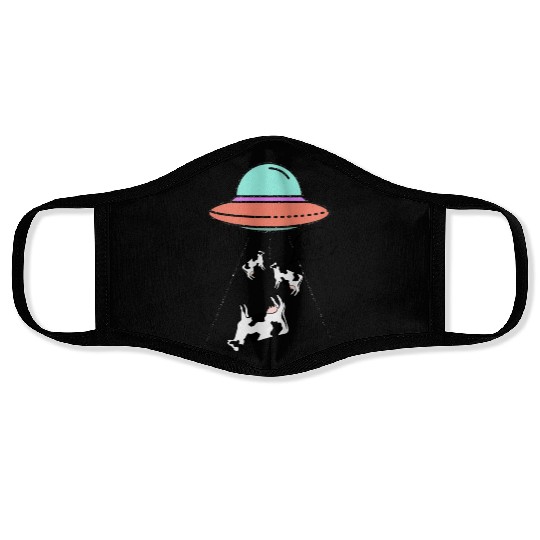UFO Cow Alien art lover Face Masks