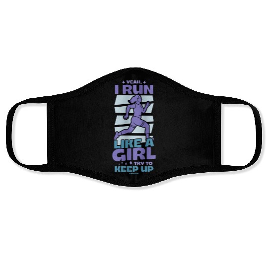 Run jogging sport race training gift Face Masks