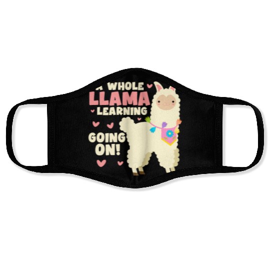 A Whole Llama Learning Going On Face Masks