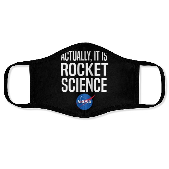 Actually It Is Rocket Science Graphic Face Masks NASA