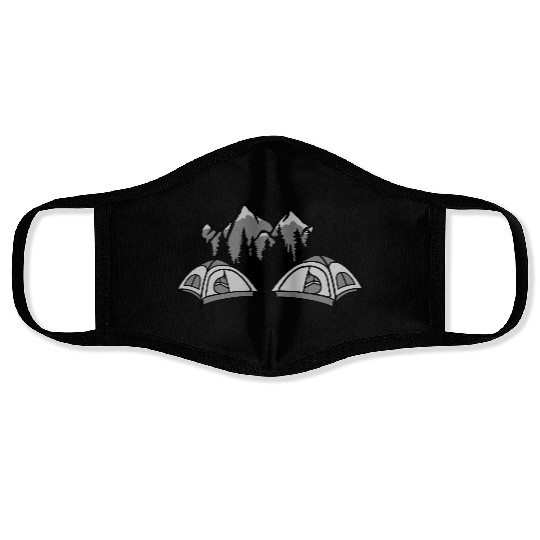 forest camper outdoor live Face Masks