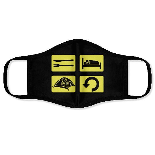 wilderness camping daily repeat Face Masks