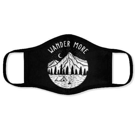 Mountains Landscape Celestial Nature Camping Face Masks