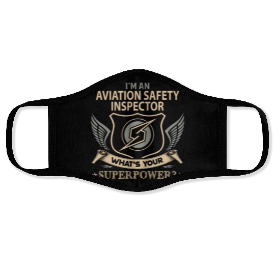 Aviation Safety Inspector Face Masks - Superpower Job
