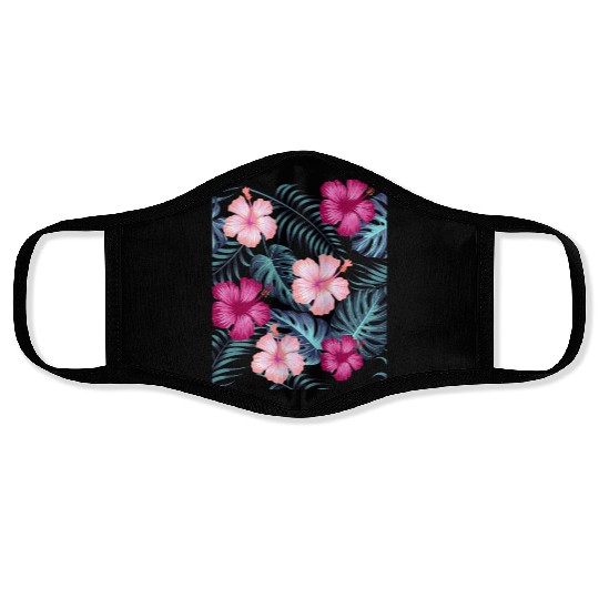 Tropical Leaves Face Masks