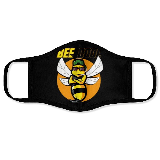 Bee "be cool" Bee Outfit Bee Men's Women Children Face Masks