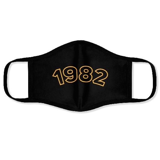 1982 Year Yellow Face Masks