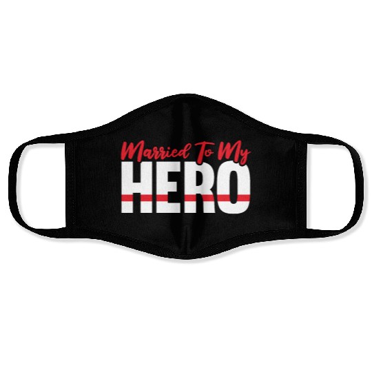 Firefighter Fireman Thin Red Line Face Masks