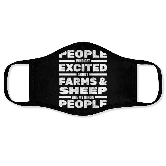 Sheep Farming Lamb Farmer Face Masks