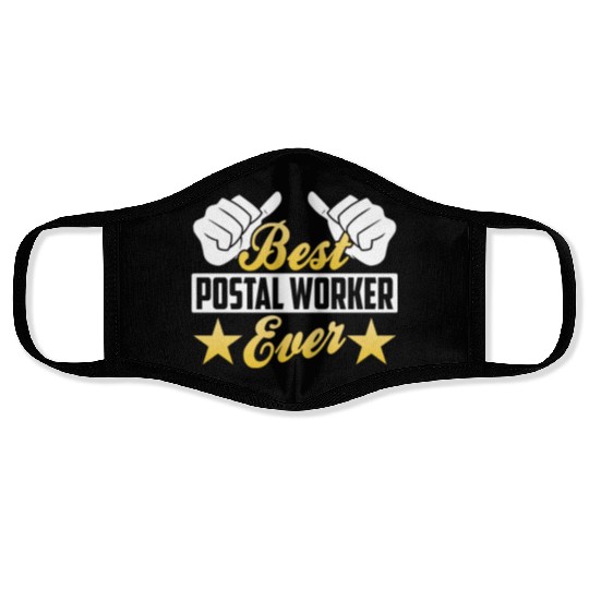 Best Postal Worker Ever Courier Mailman Postman Face Masks