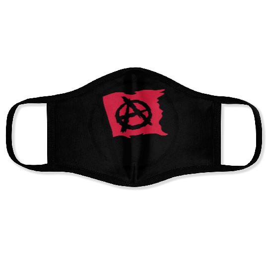 design anarchy flag symbol Face Masks