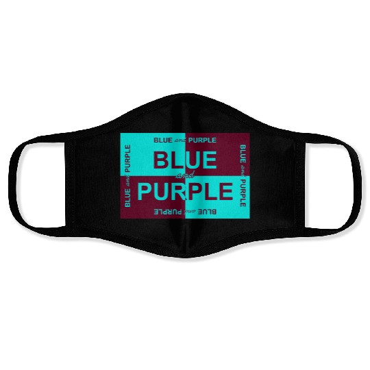 Blue and Purple Design Face Masks