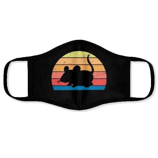 mouse retro vintage Face Masks