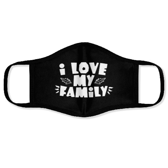I Love My Family Reunion Gathering Families Face Masks