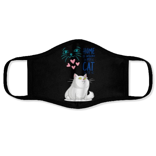 Cat Home Smart Animal Funny Meme Love Family Pet Face Masks