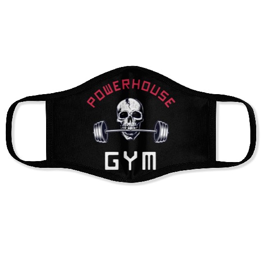 Powerhouse Gym - Bodybuilding Workout Saying Face Masks
