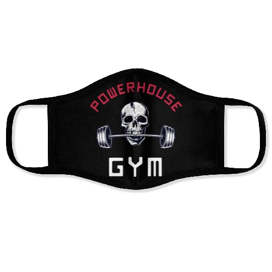 Powerhouse Gym - Bodybuilding Workout Saying Face Masks