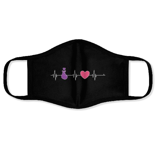 purple snap love, k pop music, korean pop music Face Masks