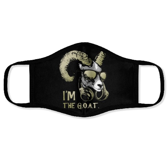I'm The Goat Bling Cool and Funny Music Animal Face Masks