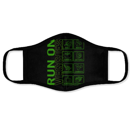 Vegetables Face Masks, Runs On Veggies Names Vegetable