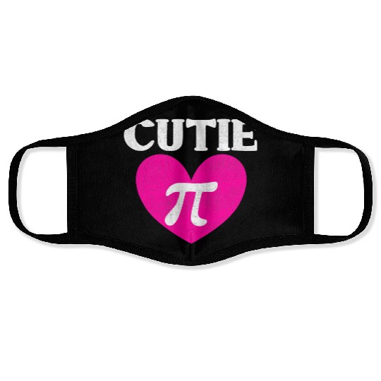 Funny Math Cutie Pi Face Masks Valentines day Face Masks